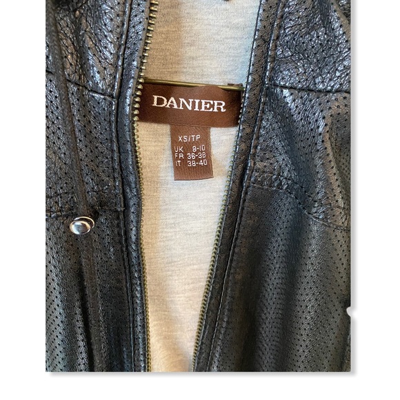 Danier Black Leather Jacket with Hood - Picture 4 of 6